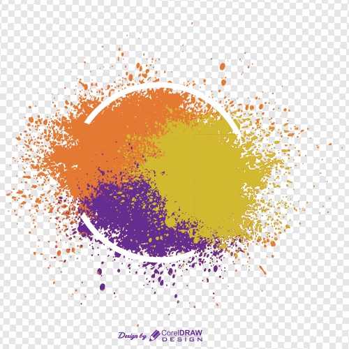  Abstract Colorful Splash Transparent Shape Vector