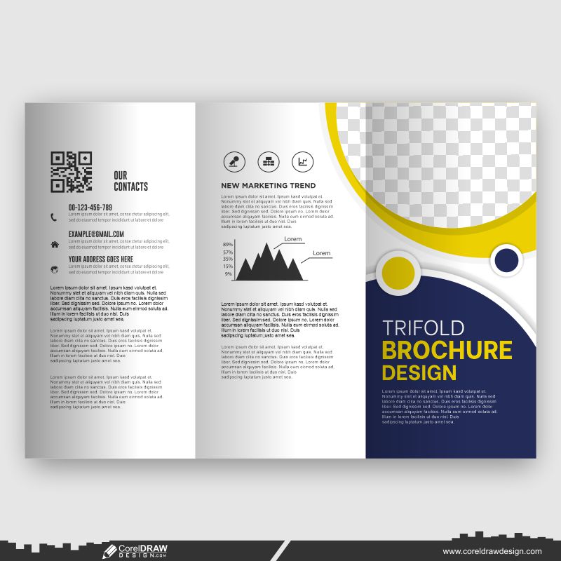  abstract trifold business brochure design template 