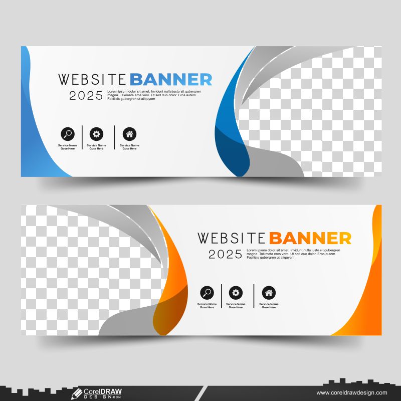  abstract Website Banner Design Premium background 