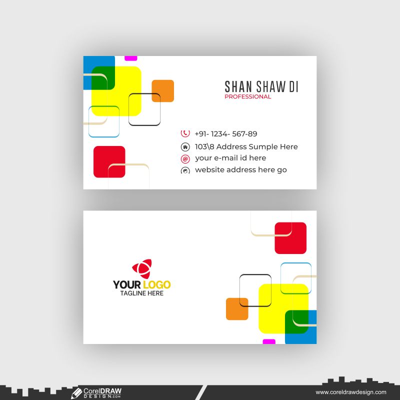  Colorfull Business Card Template Free Vector