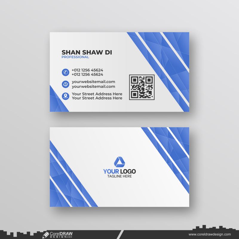  corporate blue business card dowanload design 