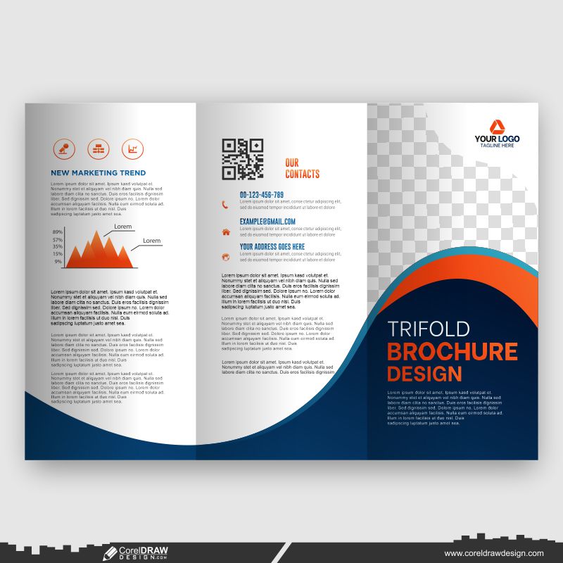  Corporate trifold  business design template 