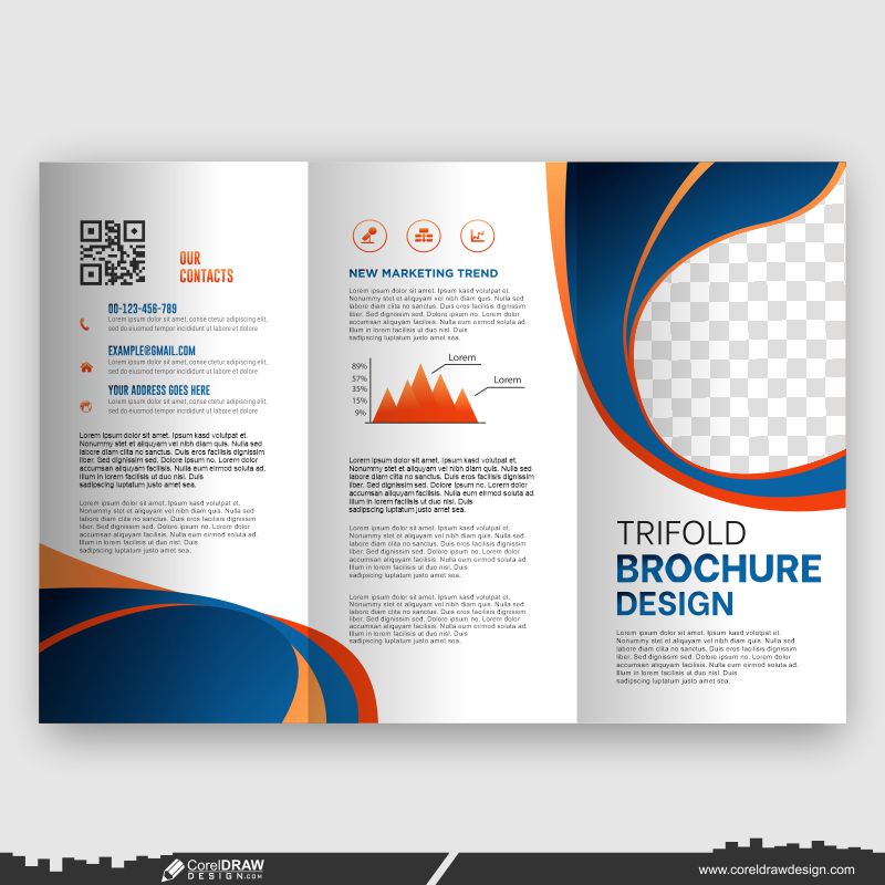  Corporate trifold flyer business brochure design template 