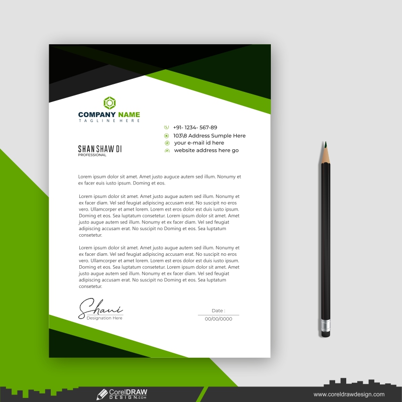  letterhead business template vector
