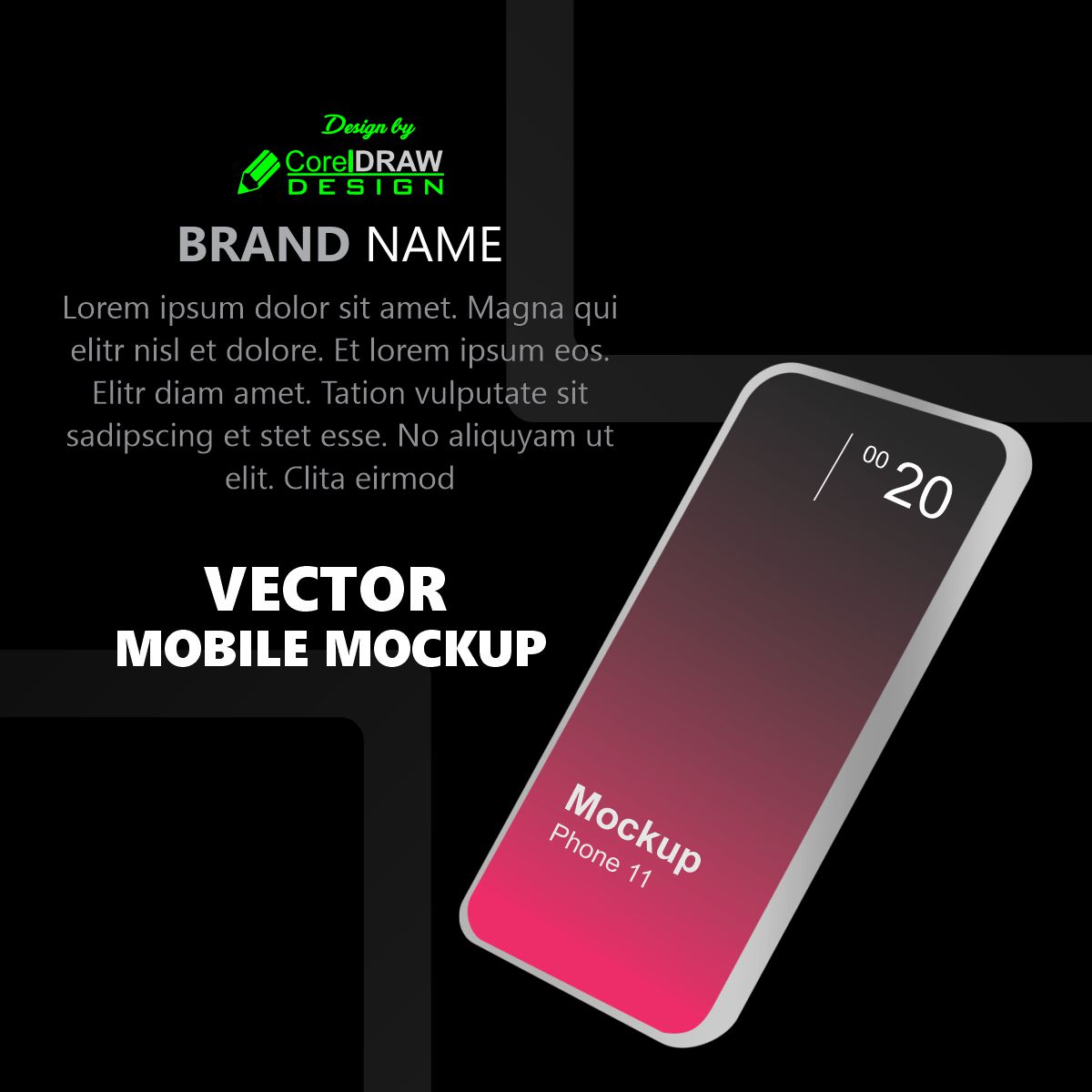 Download Download Mobile Phone Screen Premium Mockup Template Coreldraw Design Download Free Cdr Vector Stock Images Tutorials Tips Tricks