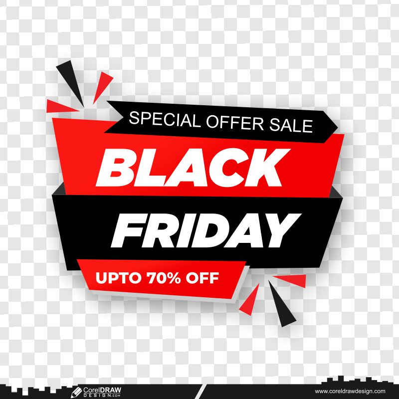  sale banner black Friday template design vector png