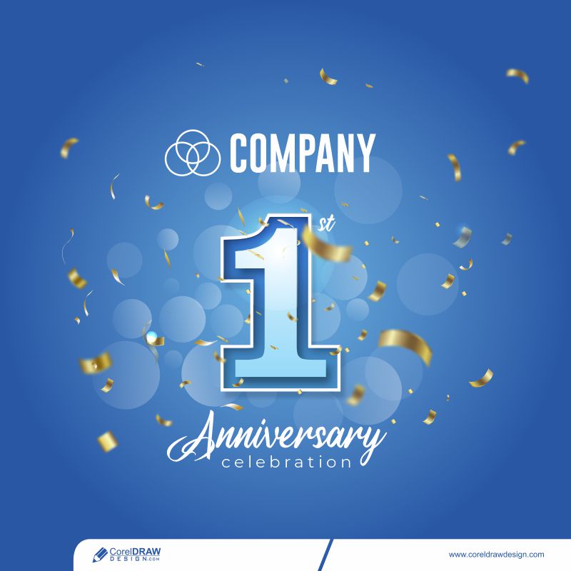 1st Year Anniversary Celebration Company Download From Coreldrawdesign Free