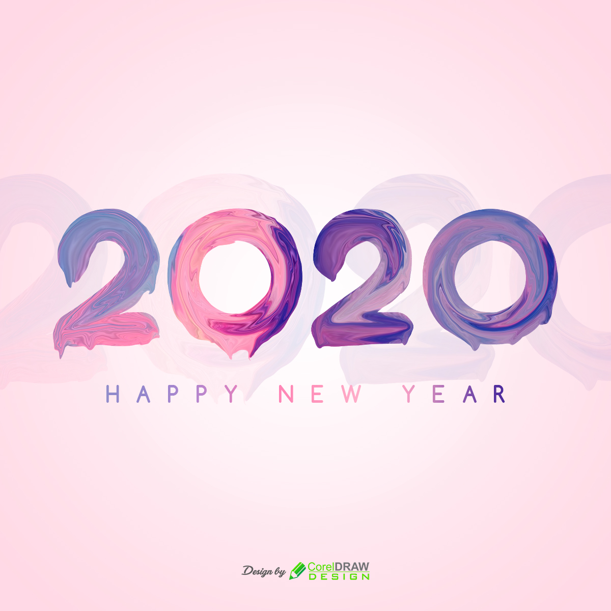 2020 New Year Painted Text