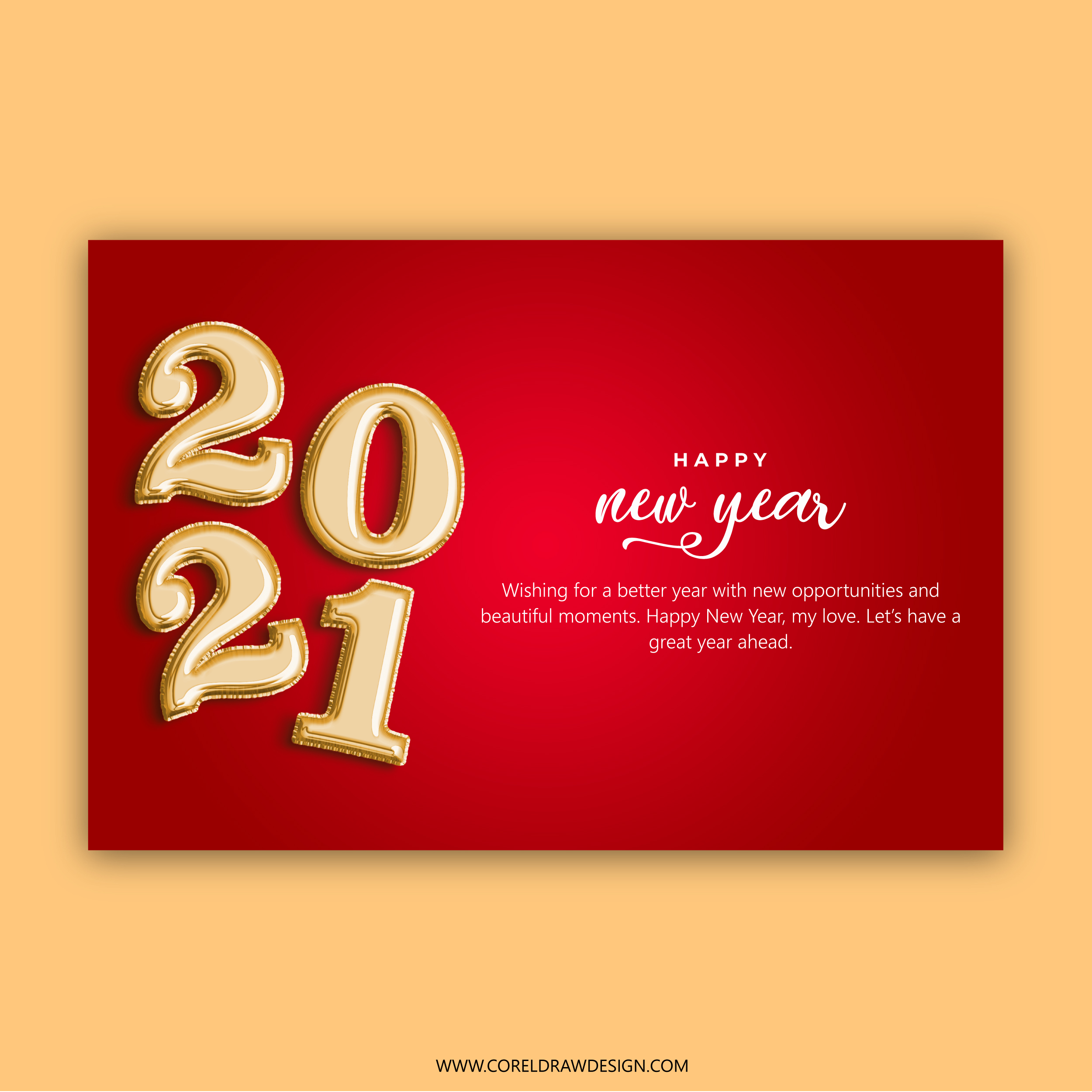 2021 NEW YEAR WISHES LETTERING BANNER OR CARD