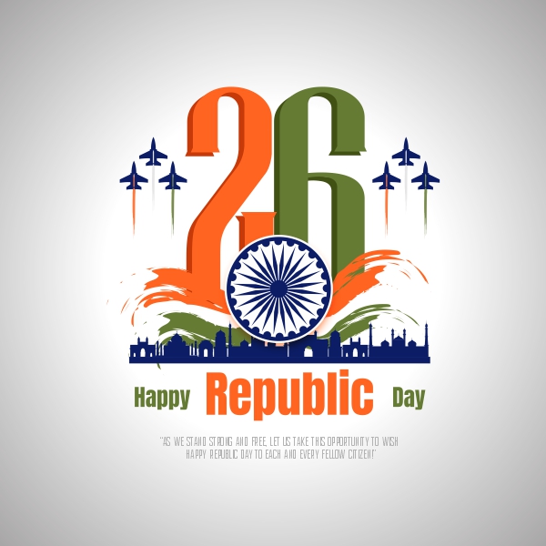 2025 76th Republic Day Wishing Vector illustration Download For Free