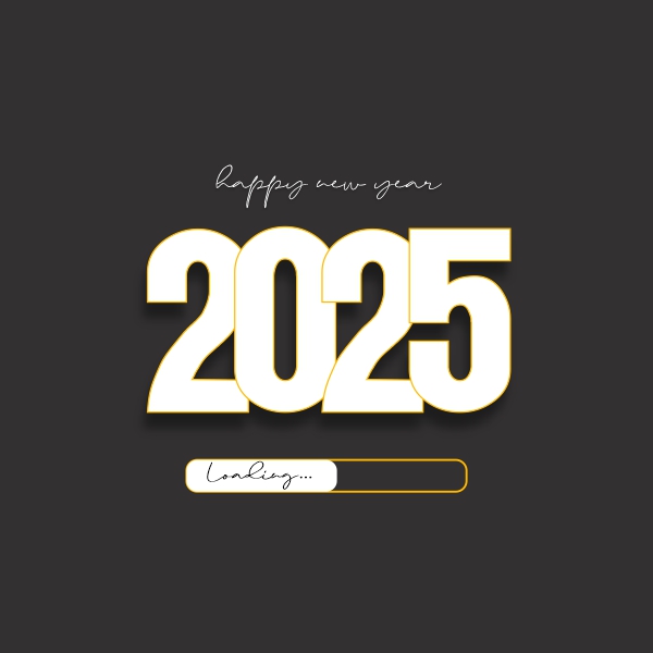 2025 New Year Loading Social Media Post Design CDR Template Download For Free