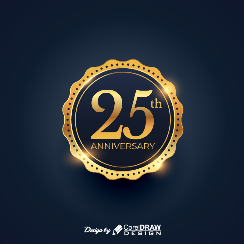 25TH Anniversary Download From Coreldrawdesign Free