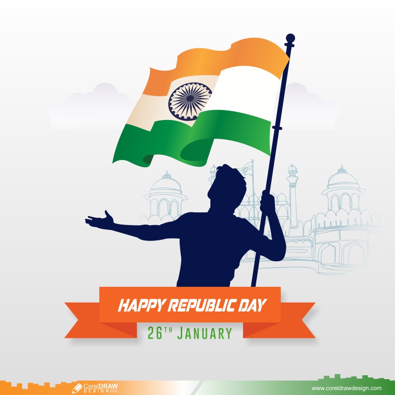 Download 26 January Indian Republic Day Poster Vector Design For Free |  CorelDraw Design (Download Free CDR, Vector, Stock Images, Tutorials, Tips  & Tricks)