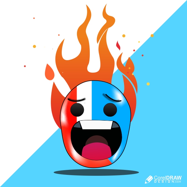 3D Angry Face Emoji Vector Design Download For Free With cdr And Eps File 