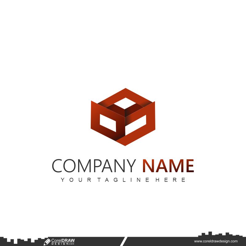 3d logo design template cdr