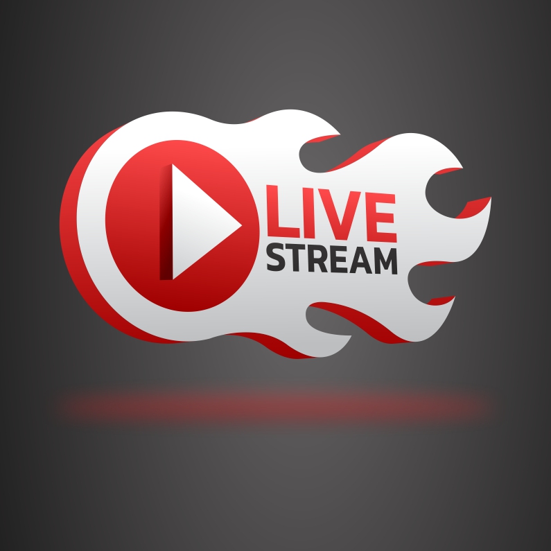 3D Youtube LiveStream Live Icon Badge Vector Download For Free