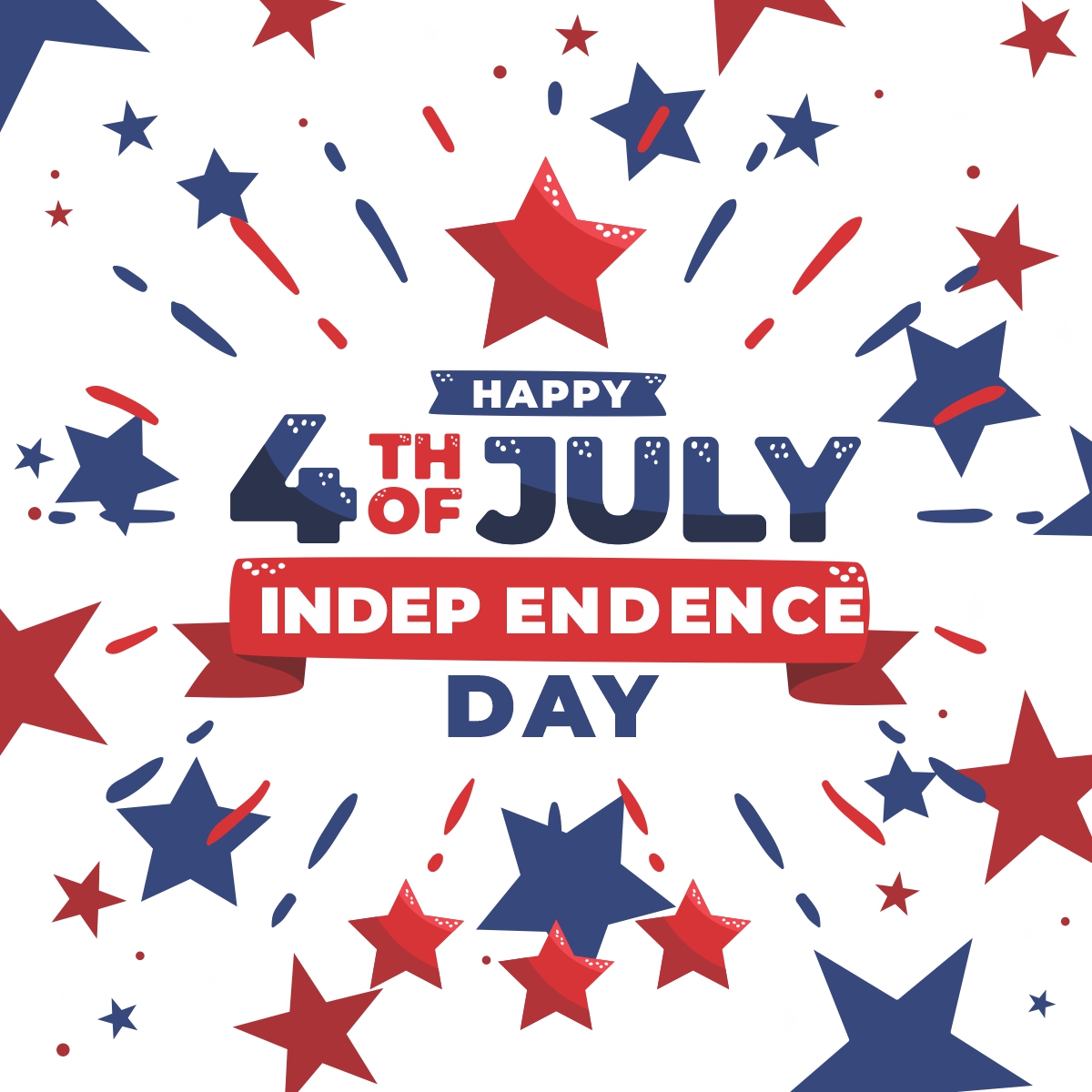 4 July USA happy independence day for social media poster design download for free