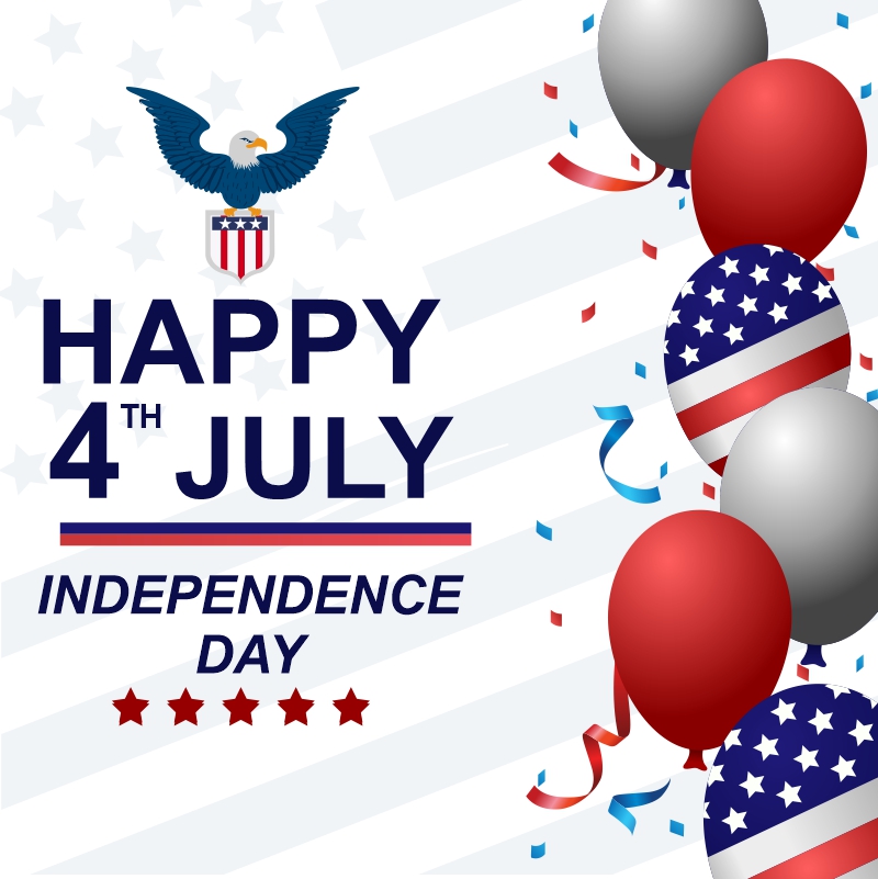 4th July Happy USA Independence Day Vector Background Design Download For Free