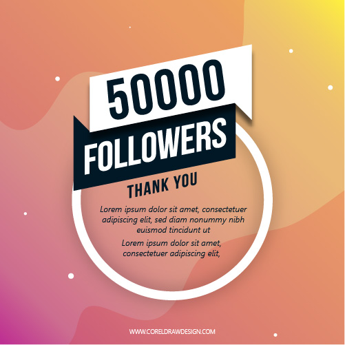 50K followers thank you creative with script
