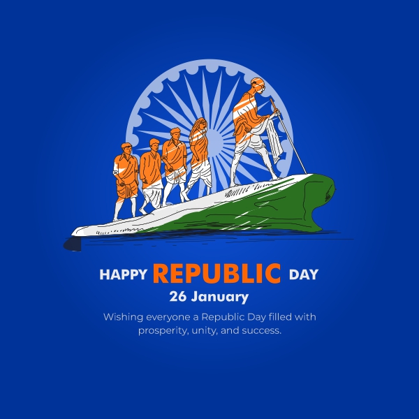 76th Republic Day Wishing Banner Vector illustration Free CDR File Download For Free