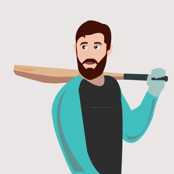 Download A Man with Cricket Bat, Cricketer Illustration Free Vector |  CorelDraw Design (Download Free CDR, Vector, Stock Images, Tutorials, Tips  & Tricks)