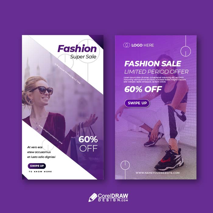 Download Abstract Fashion Sale Social Media Story Template | CorelDraw ...