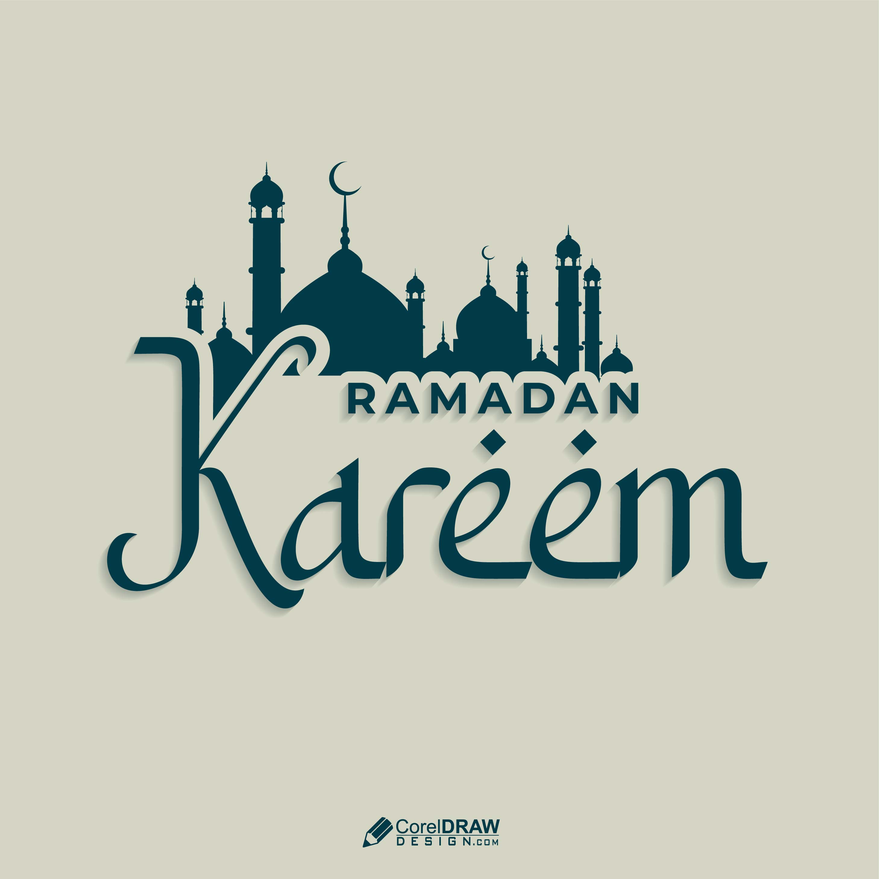 Abstract  Ramadan Kareem Papercut Wishes Background