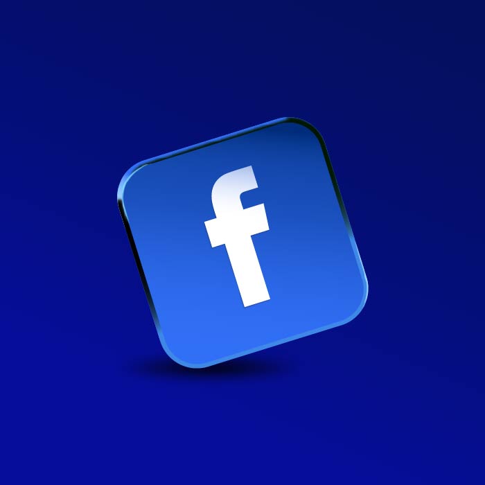 3D render, Facebook logo icon with new notification isolated on transparent  background. 22498163 PNG