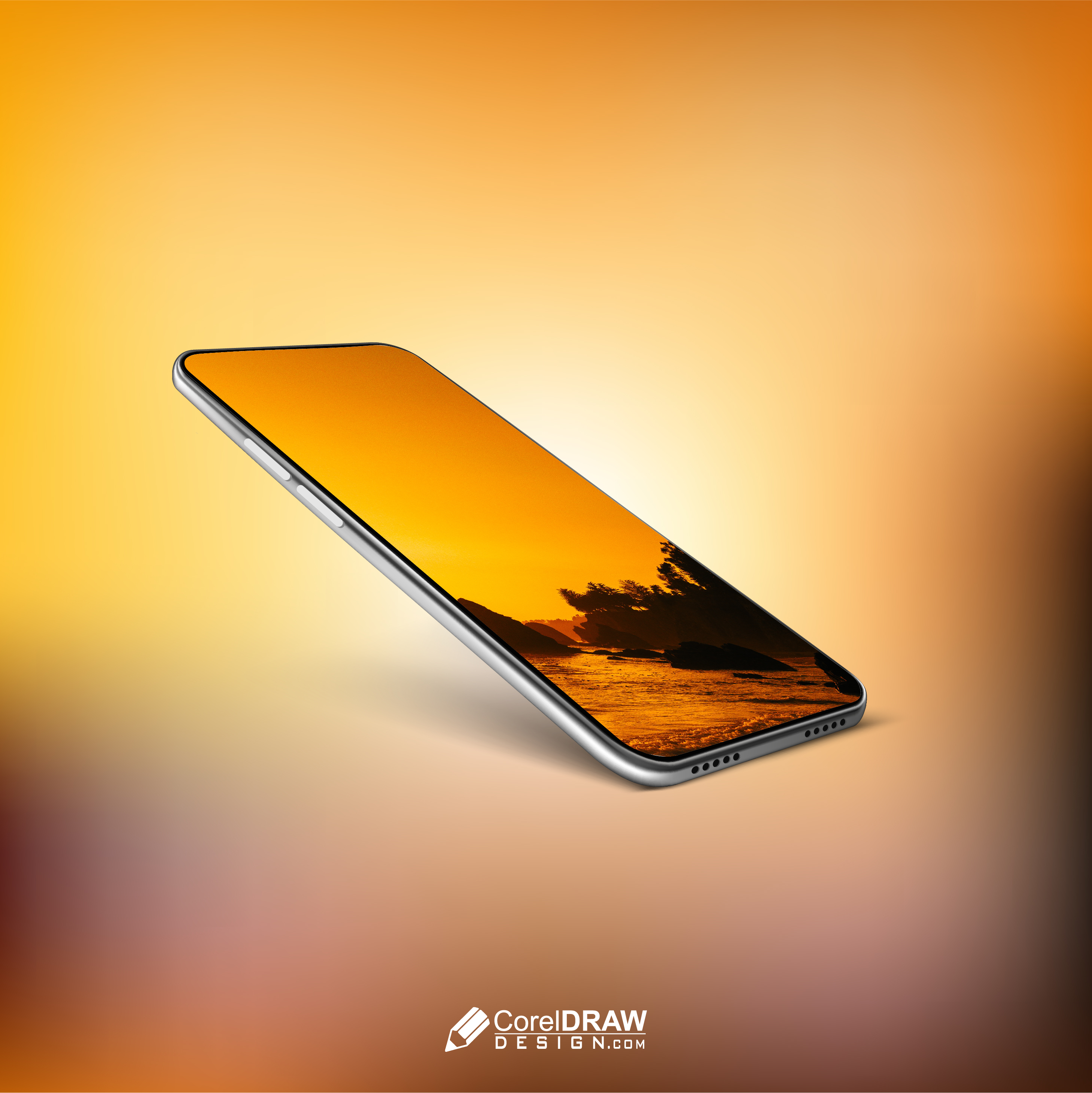 Abstract Beautiful Android Mobile Showcase advertisement Mockup