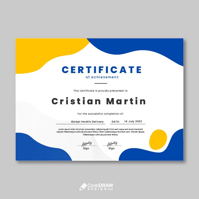 Abstract Beautiful Corporate Minimal Certificate Template