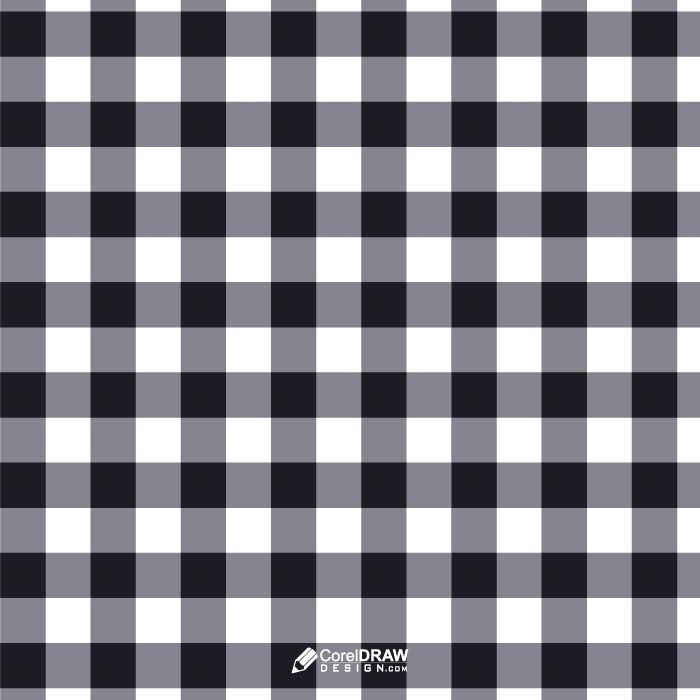 Abstract black and white checked Shirt Clothes Vector Pattern