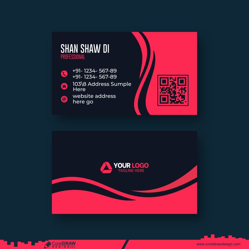 abstract business card design cdr 