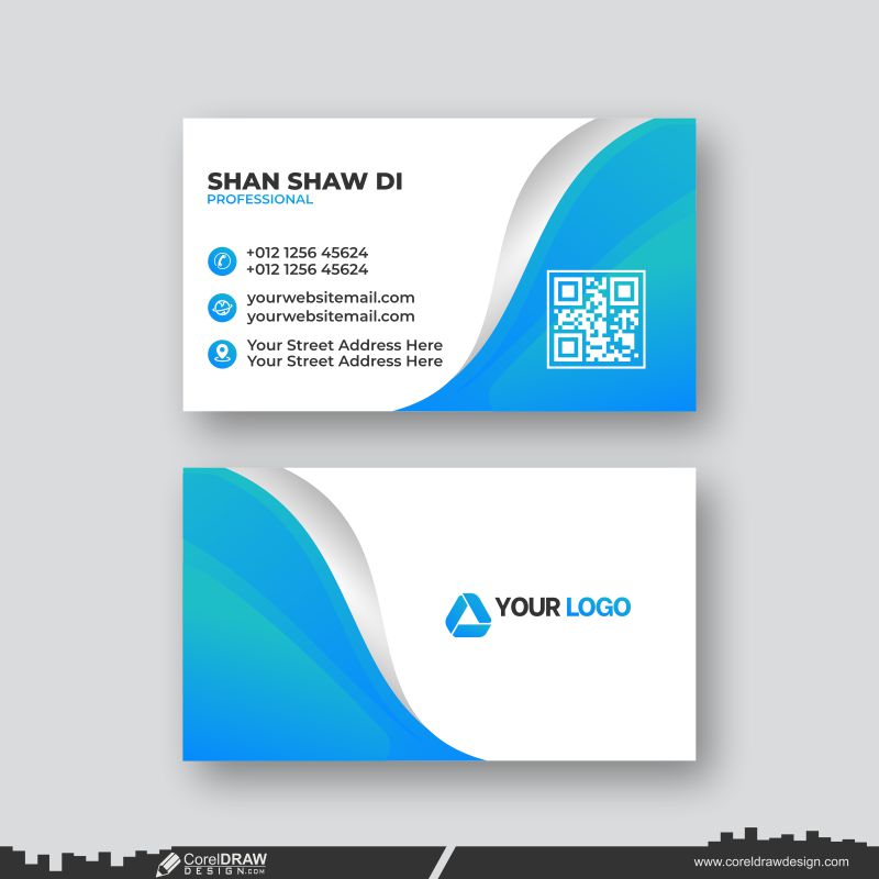 abstract business card design Premium template dowanload 