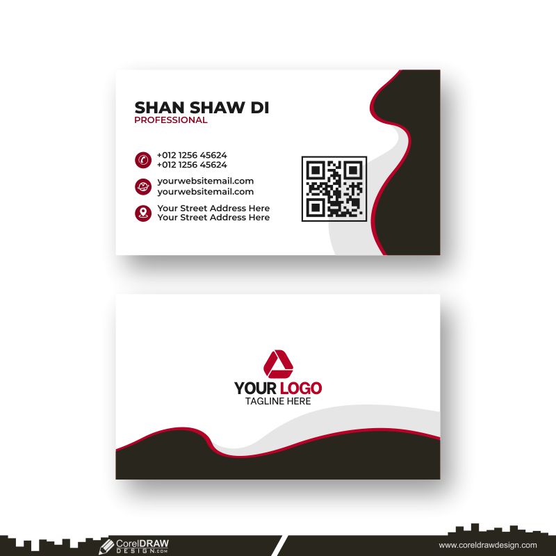 abstract business card design vector