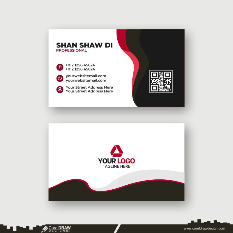 abstract business card download design vector