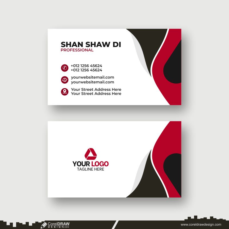 abstract business card download vector design