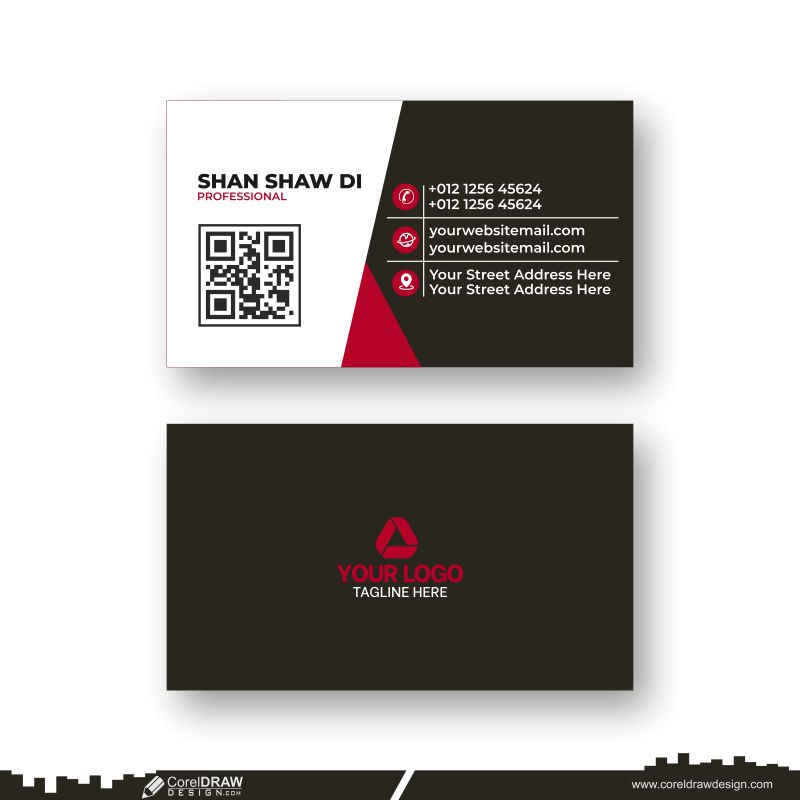 abstract business card vector design download