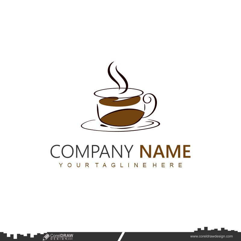 Abstract Coffee Logo Vector Royalty Free cdr vector 