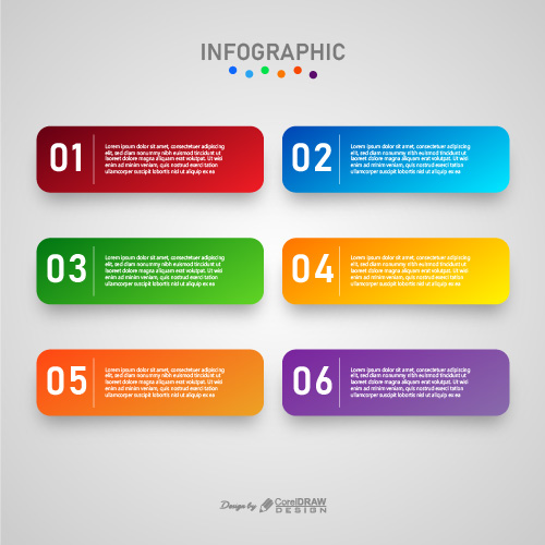Abstract Colorful Infographics Vector