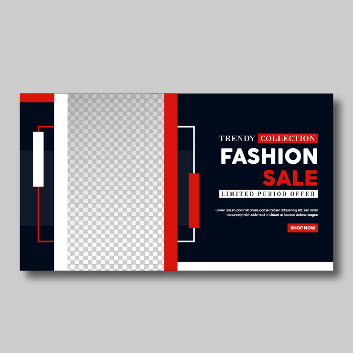 Abstract colorful red fashion banner vector free