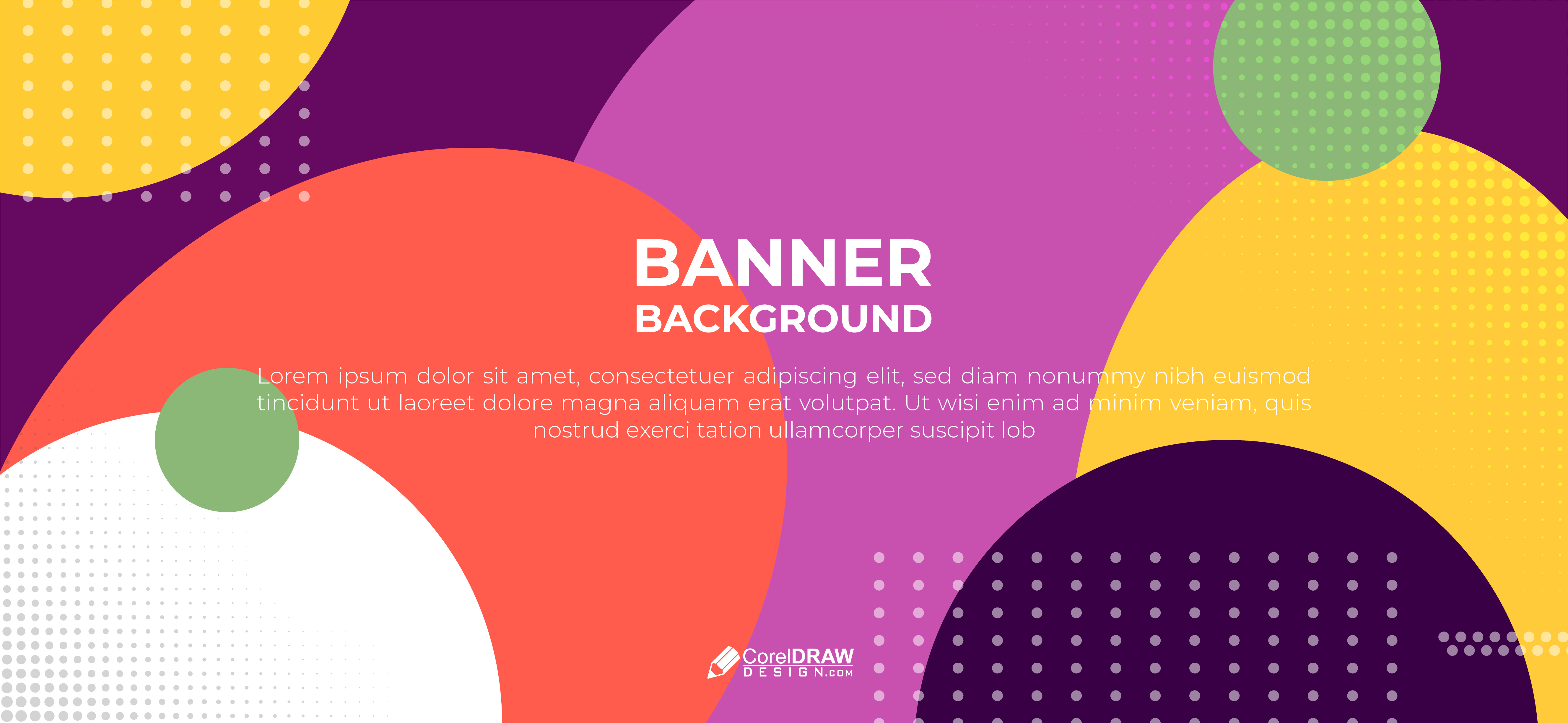 Abstract Colorful Trendy Banner Background