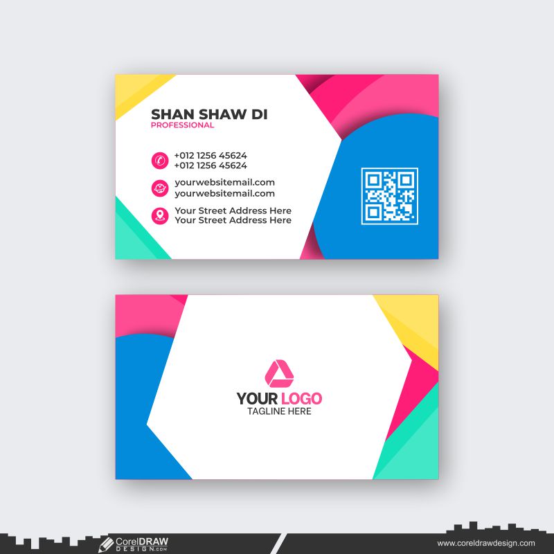 abstract colorfull business card dowanload design 