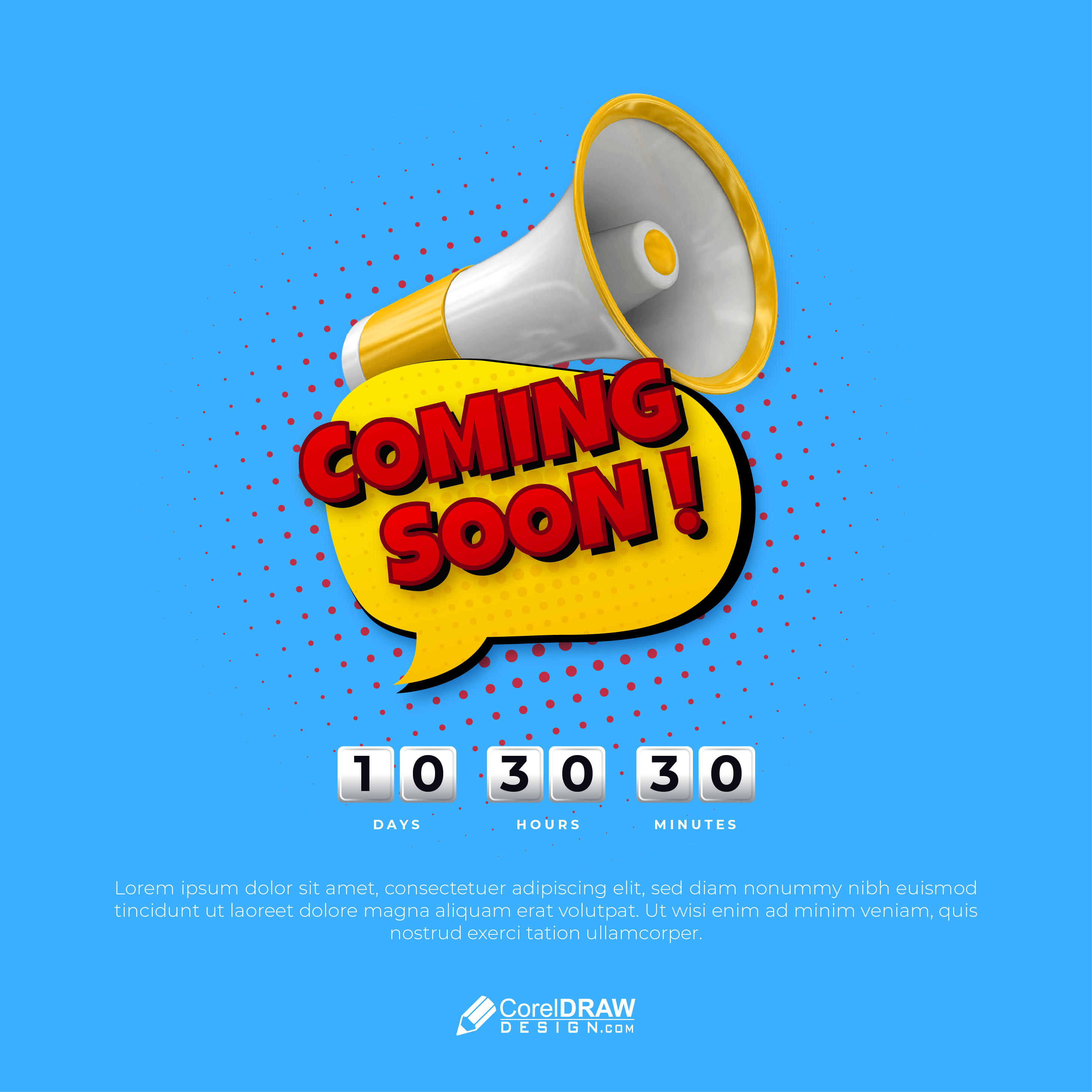 Download Abstract Coming Soon Creative Poster Template | CorelDraw