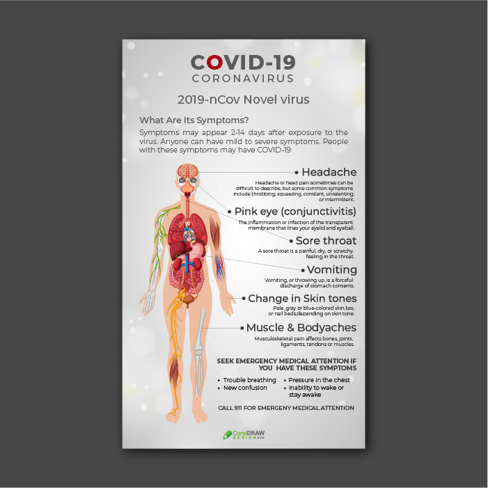 Abstract Coronavirus Informative Social Media Poster Flyer