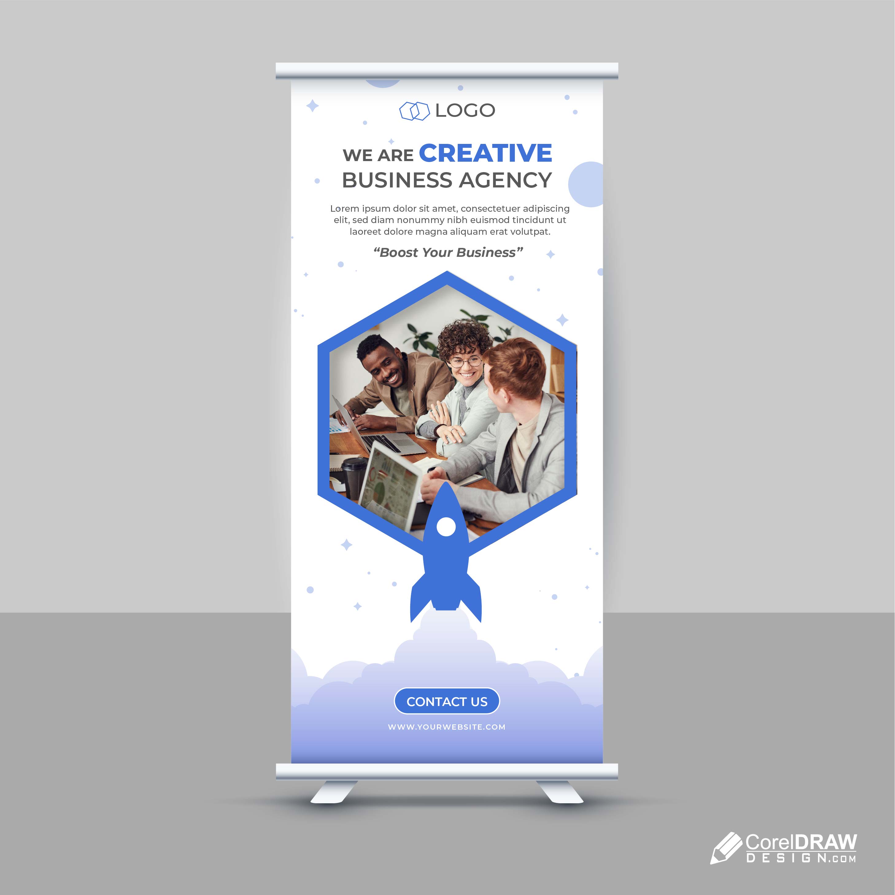Abstract Corporate business Rollup Banner Template