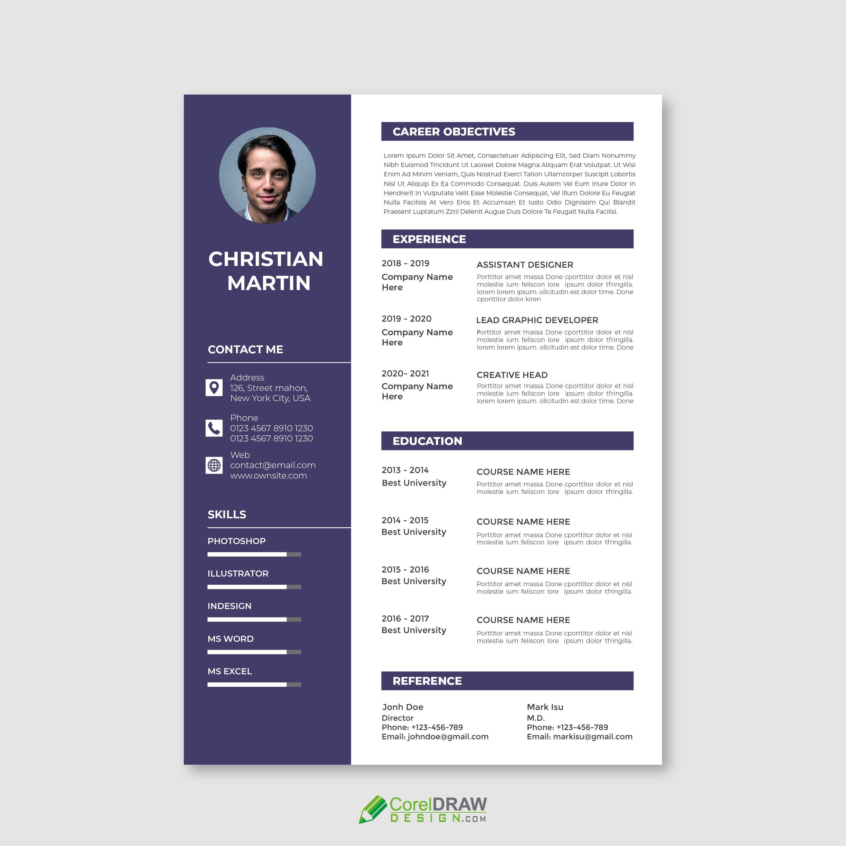 Abstract Corporate Cv curriculum vitae Vector Template