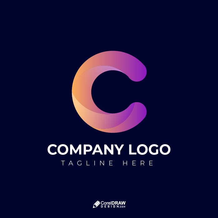 Abstract Corporate Gradient Premium C Logo Vector