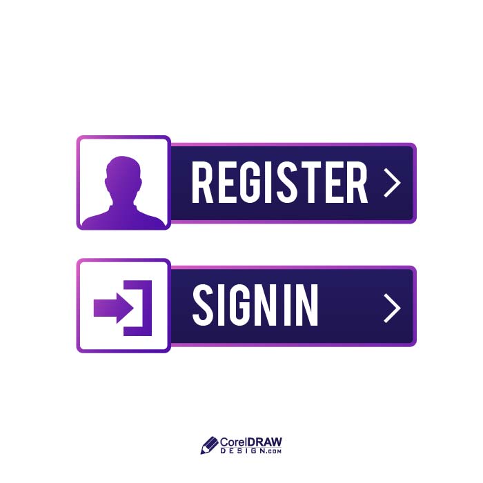 Abstract corporate login and signin gradient ui vector free cdr