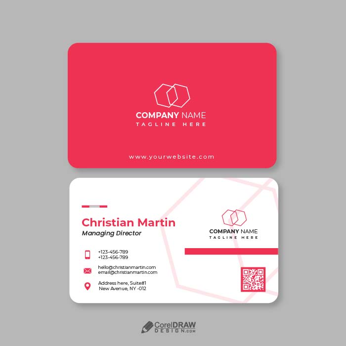 Abstract Corporate Minimal Business card vector