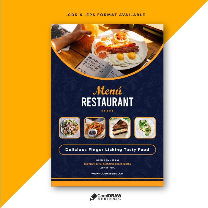 restaurant menu design cover